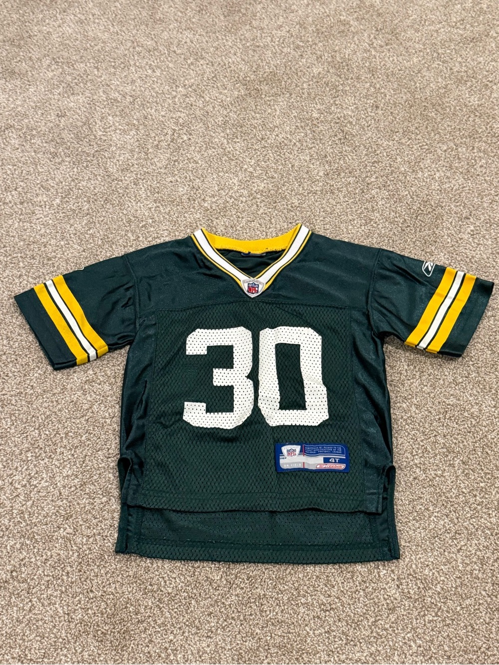 Reebok Green Bay Packers Kids Football Jersey (Size 4T) - Ahman Green #30